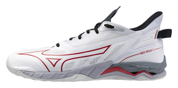 Mizuno Wave Mirage 5 (24) Indoor Shoes (White/Salsa/Black)