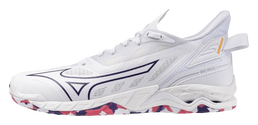 Mizuno Wave Mirage 5 (25) Women's indoor shoes (White/VioletIndigo/CamelliaRose)